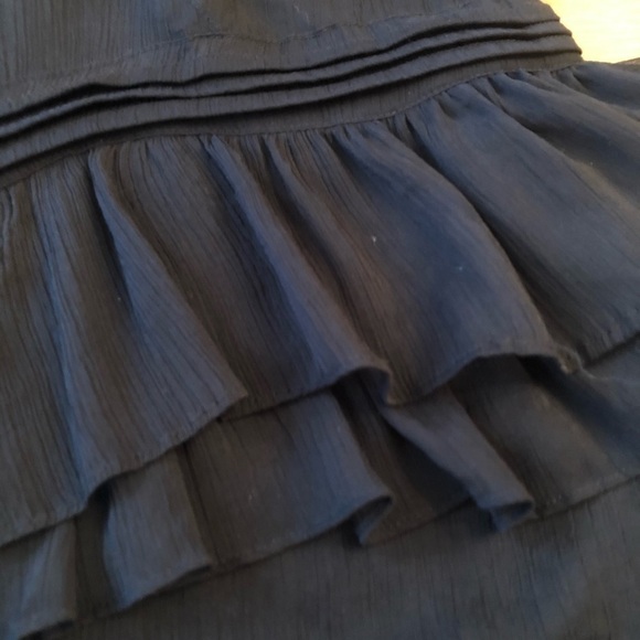 Tramp Woman Black Sleeveless Ruffle Bohemian Tunic - Picture 9 of 15